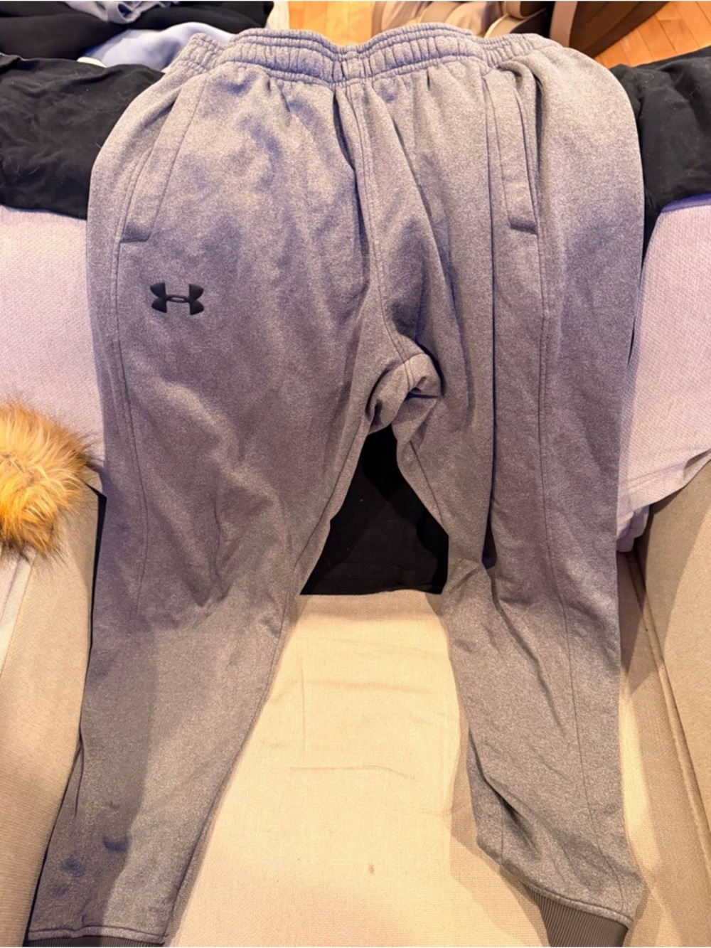 🔥 Men’s Med UA Heather Gray Sweatpants – Comfortable Athletic Joggers